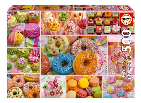 Puzzle Sweet Party Collage Educa 500 dielov a Fix lepidlo