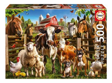 Puzzle Farmyard Buddies Educa 500 dielov a Fix lepidlo