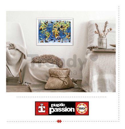 Puzzle One Hundred Endangered Species Educa 500 dielov a Fix lepidlo