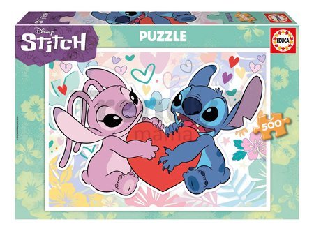 Puzzle Disney Stitch Educa 500 dielov a Fix lepidlo