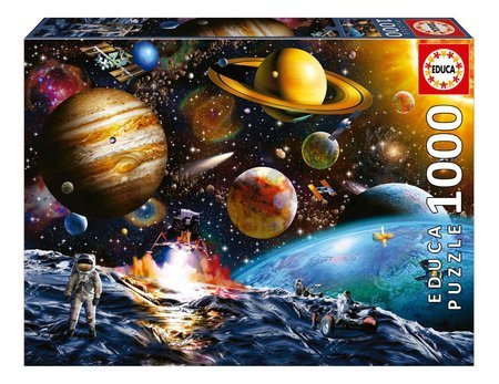 Puzzle Asteroid Mission Educa 1000 dielov a Fix lepidlo