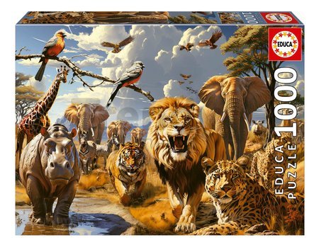 Puzzle Wild Animals Educa 1000 dielov a Fix lepidlo