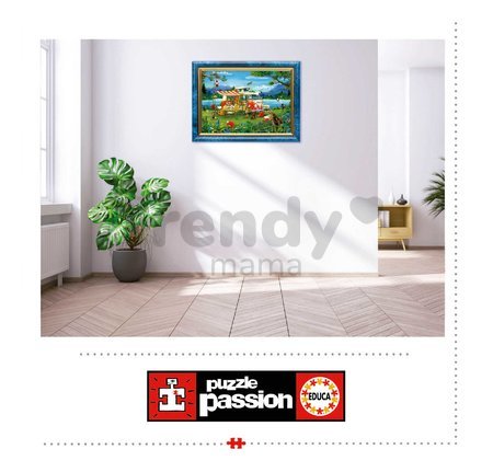 Puzzle Camping Holiday Educa 1000 dielov a Fix lepidlo