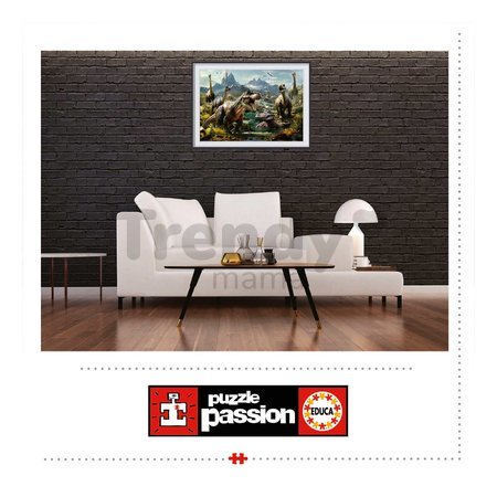 Puzzle Fierce Dinosaurs Educa 1000 dielov a Fix lepidlo