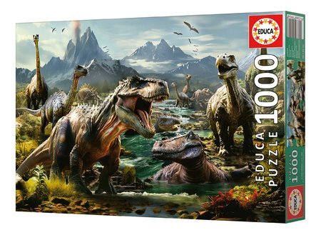 Puzzle Fierce Dinosaurs Educa 1000 dielov a Fix lepidlo