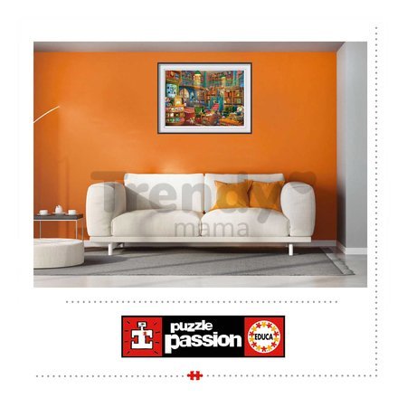 Puzzle Wonderful Bookshop Educa 1000 dielov a Fix lepidlo