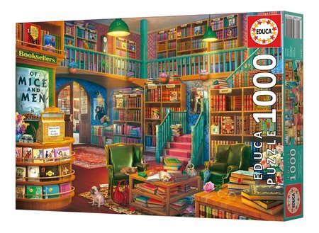 Puzzle Wonderful Bookshop Educa 1000 dielov a Fix lepidlo