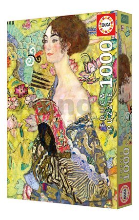 Puzzle Lady With a Fan Gustav Klimt Educa 1000 dielov a Fix lepidlo