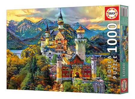 Puzzle Neuschwanstein Castle Educa 1000 dielov a Fix lepidlo
