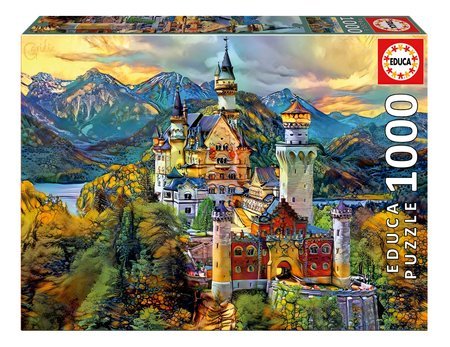 Puzzle Neuschwanstein Castle Educa 1000 dielov a Fix lepidlo