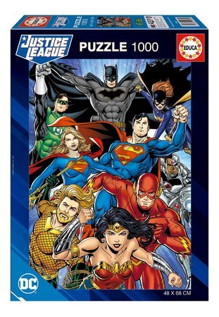 Puzzle Justice League DC Comics Educa 1000 dielov a Fix lepidlo