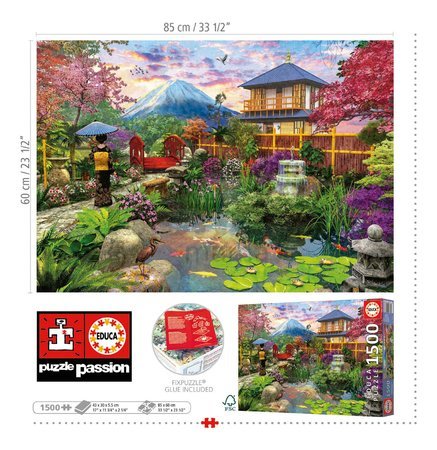 Puzzle Japanese Garden Educa 1500 dielov a Fix lepidlo