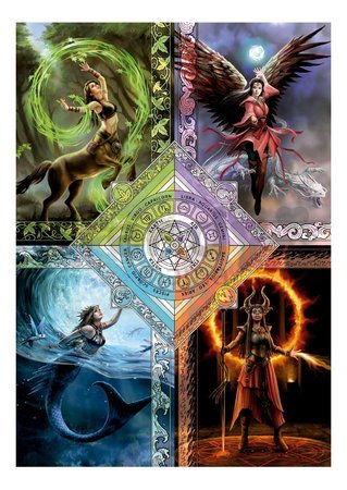 Puzzle Elemental Magic Star Chart Anne Stokes Educa 1500 dielov a Fix lepidlo