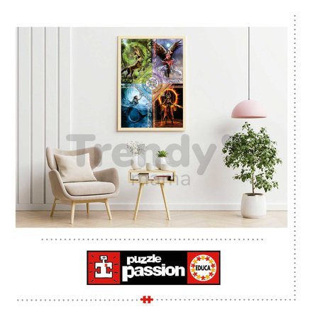Puzzle Elemental Magic Star Chart Anne Stokes Educa 1500 dielov a Fix lepidlo