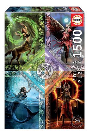 Puzzle Elemental Magic Star Chart Anne Stokes Educa 1500 dielov a Fix lepidlo