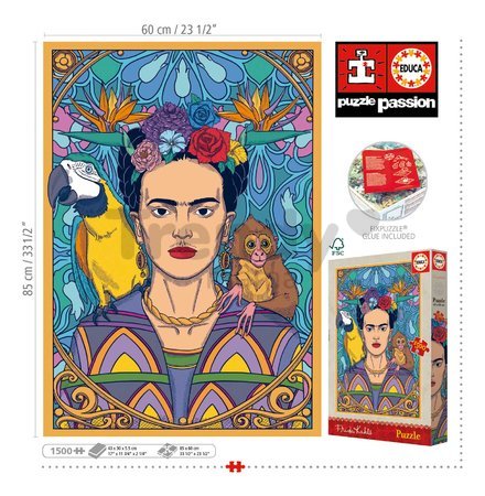 Puzzle Frida Kahlo Educa 1500 dielov a Fix lepidlo