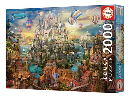 Puzzle Dream Town Educa 2000 dielov a Fix lepidlo