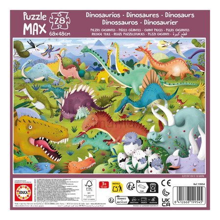 Puzzle Dinosaury MAX Educa 28 veľkých dielikov