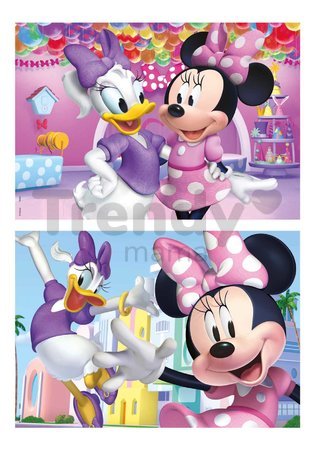 Drevené puzzle Minnie Educa 2x50 dielov