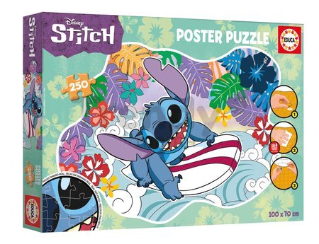 Puzzle plagát Stitch Disney Educa 250 dielov od 8 rokov