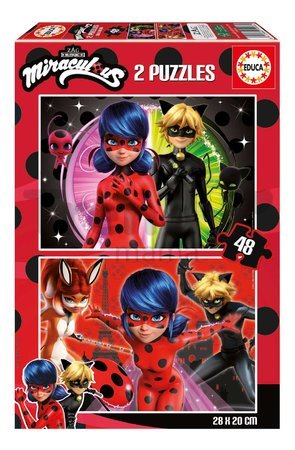 Puzzle Miraculous Ladybug Educa 2x48 dielov od 4 rokov