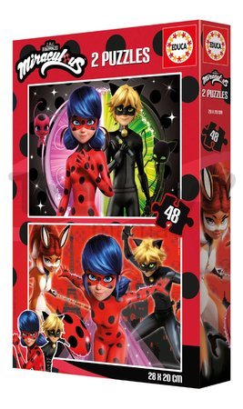 Puzzle Miraculous Ladybug Educa 2x48 dielov od 4 rokov