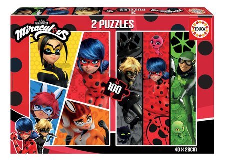 Puzzle Miraculous Ladybug Educa 2x100 dielov od 6 rokov