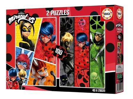 Puzzle Miraculous Ladybug Educa 2x100 dielov od 6 rokov