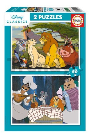 Puzzle Animals Disney Educa 2x48 dielov