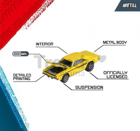 Autíčka Vintage Majorette kovové otvárateľné 7,5 cm dĺžka 12 rôznych druhov