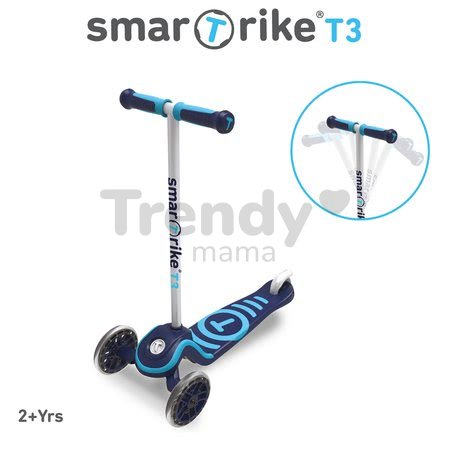 Kolobežka T3 smarTrike s T-lock systémom modrá od 24 mes