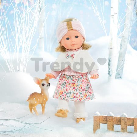Bábika s pelerínou Ma Corolle Priscille Blossom Winter Corolle s modrými očami 36 cm - limitovaná edícia od 4 rokov