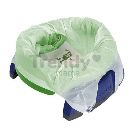 Cestovný nočník/redukcia na WC Potette Plus zeleno-modrý od 15 mesiacov