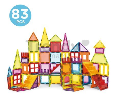 Stavebnica 3D magnetická extra veľká  Magnetics Building Tiles Educa 83 farebných dielikov