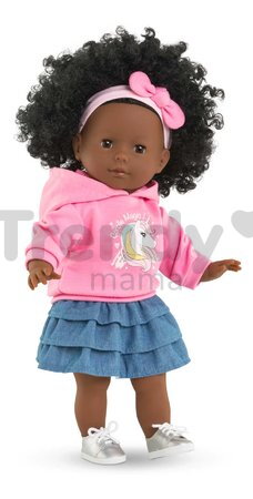 Bábika Maëlys Ma Corolle čierne kučeravé vlasy a hnedé klipkajúce oči 36 cm