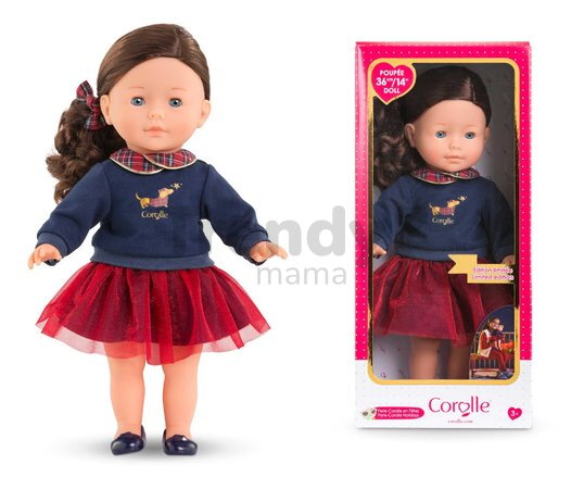 Bábika Perle Corolle Holidays Ma Corolle vianočná edícia hnedé vlasy a modré klipkajúce oči 36 cm