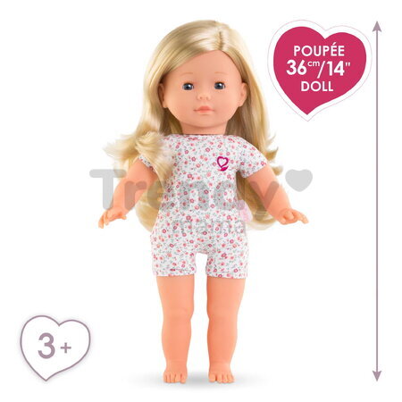 Bábika Paloma Flowers Ma Corolle dlhé blond vlasy a modré žmurkajúce oči 36 cm