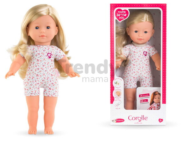 Bábika Paloma Flowers Ma Corolle dlhé blond vlasy a modré žmurkajúce oči 36 cm