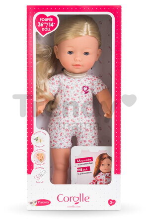 Bábika Paloma Flowers Ma Corolle dlhé blond vlasy a modré žmurkajúce oči 36 cm