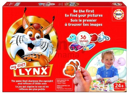 Spoločenská hra Rýchly ako rys My First Lynx Educa v angličtine a francúzštine 36 obrázkov od 24 mes