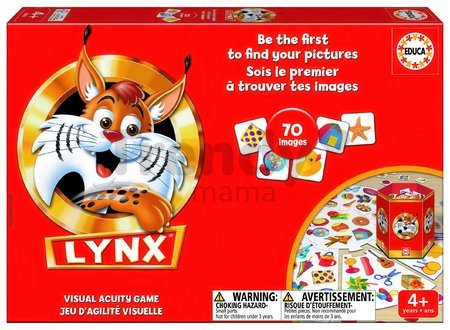 Spoločenská hra Rýchly ako rys Lynx Junior Educa v angličtine a francúzštine 70 obrázkov od 4 rokov