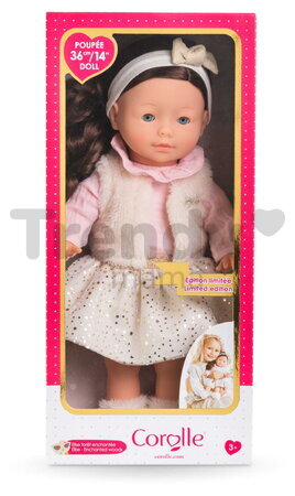 Bábika Elise Enchanted Woods Ma Corolle dlhé hnedé vlasy a modré žmurkajúce oči v zimnom outfite 36 cm