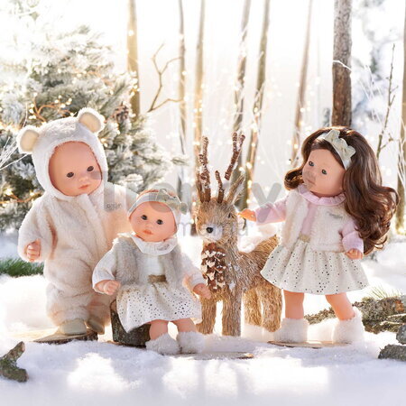 Bábika Elise Enchanted Woods Ma Corolle dlhé hnedé vlasy a modré žmurkajúce oči v zimnom outfite 36 cm
