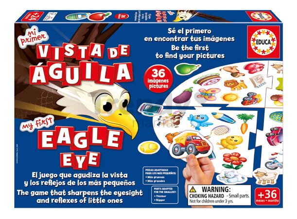Spoločenská hra Orlí zrak My first Eagle Eye Educa 36 obrázkov v španielčine a angličtine