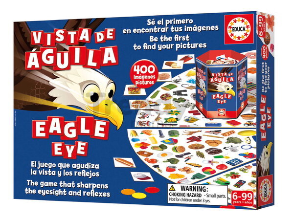 Spoločenská hra Orlí zrak My first Eagle Eye Educa 400 obrázkov v angličtine a španielčine od 6 rokov EDU20043