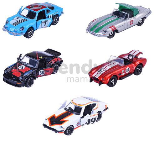 Autíčka Vintage Racing Giftpack Majorette kovové sada 5 druhov v darčekovom balení dĺžka 7,5 cm 1:64 MJ2005001