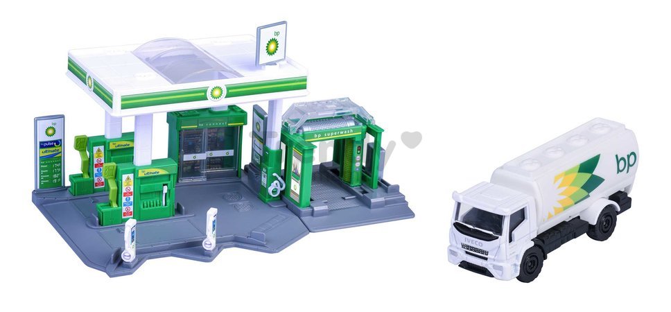 Garáž čerpacia stanica s umývačkou BP Petrol Station Majorette so 6 parkovacími miestami a autíčkom od 5 rokov MJ2006001