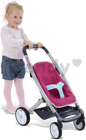 Kočík pre bábiku Maxi Cosi & Quinny 3v1 Smoby (65,5 cm rúčka) ružovo-modrý