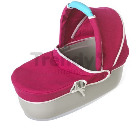 Kočík pre bábiku Maxi Cosi & Quinny 3v1 Smoby (65,5 cm rúčka) ružovo-modrý