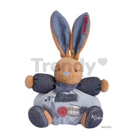 Plyšový zajačik Blue Denim-Chubby Rabbit Kaloo 25 cm v darčekovom balení pre najmenších modrý